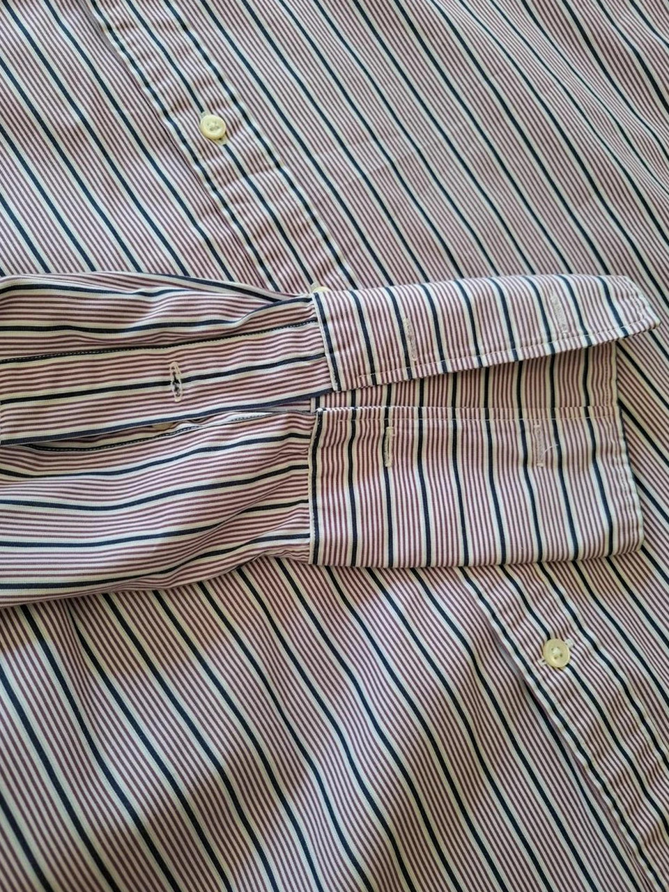 Chemise Ralph Lauren Manches Longues - Rayée Violet, Blanc & Bleu Marine - Taille 15 / 38 – Ralph Lauren – taille M 5