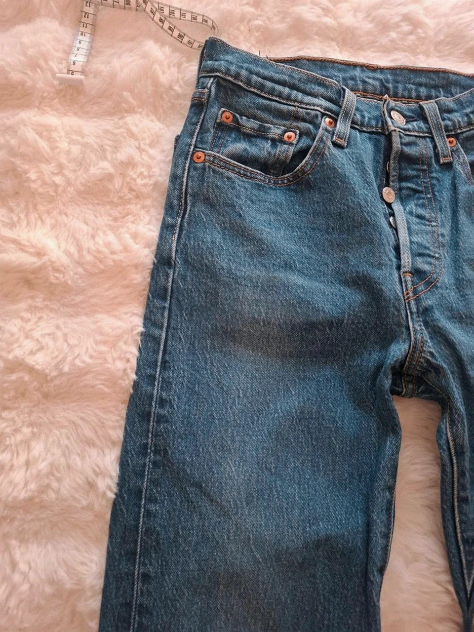 Jean Bleu Délavé Levi's 501 Original W24 L28 (XS) – Levi's – taille XS 4