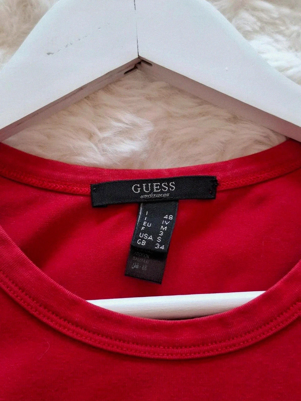 T-Shirt Rouge Guess Underwear Manches Longues - Taille M – GUESS – taille M 4