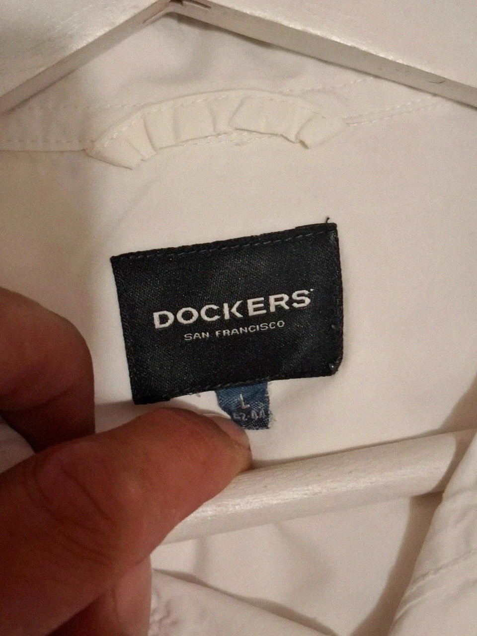 Chemise Blanche Manches Courtes Dockers (San Francisco) - Taille L (42-44) – Dockers – taille L 2