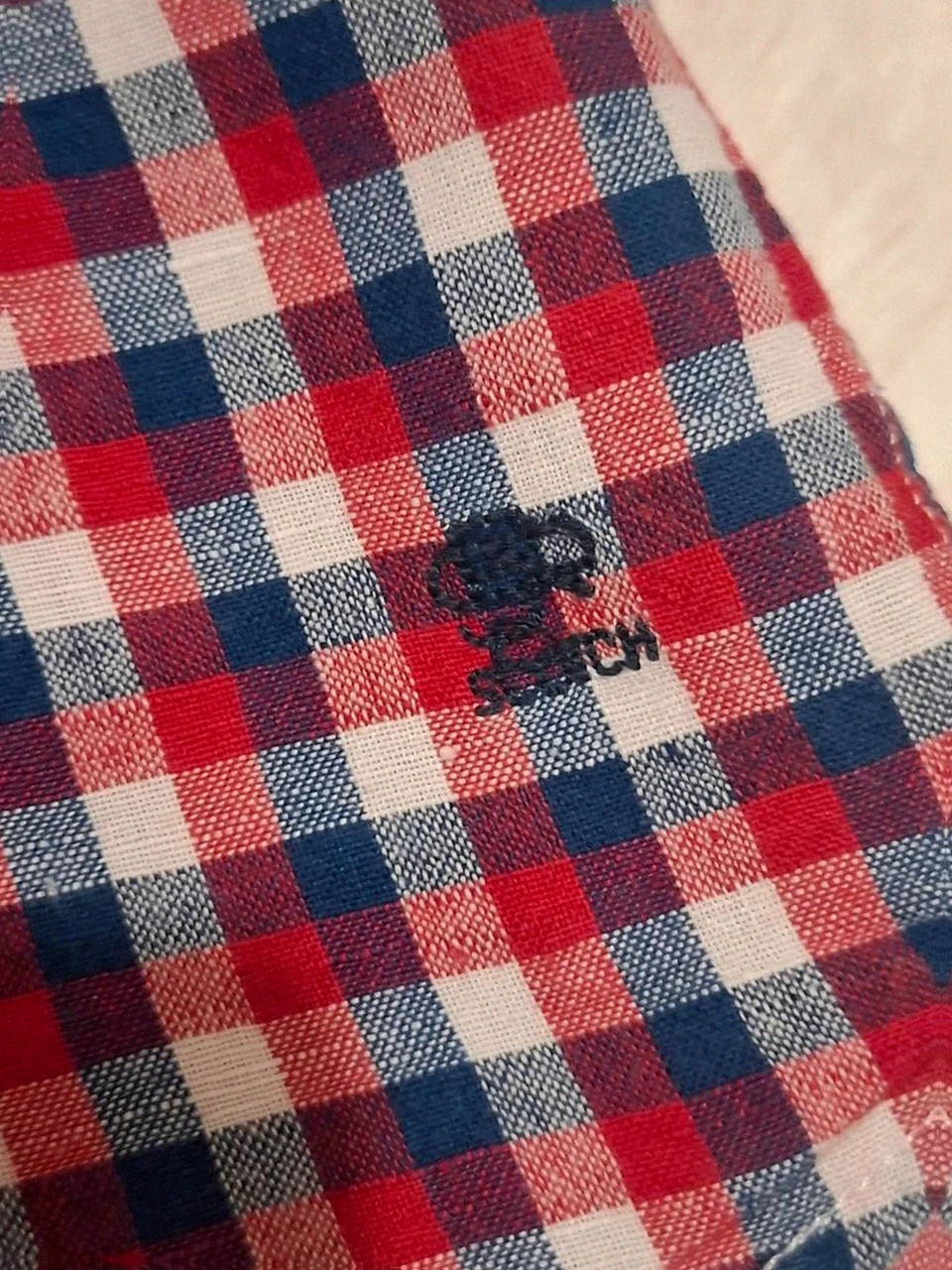 Chemise Scotch & Soda Manches Courtes (Amsterdam Couture) - Vichy Rouge & Bleu - Taille L – Scotch & Soda – taille L 3