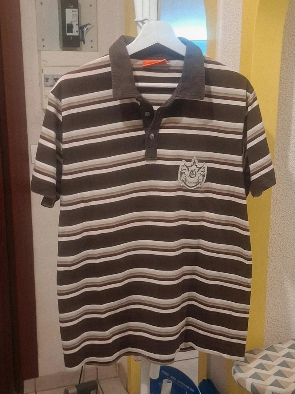 Polo Oxbow Vintage "H7 Rambert" - Marron & Beige Rayé - Collection 07 - Taille M – Oxbow – taille M 2