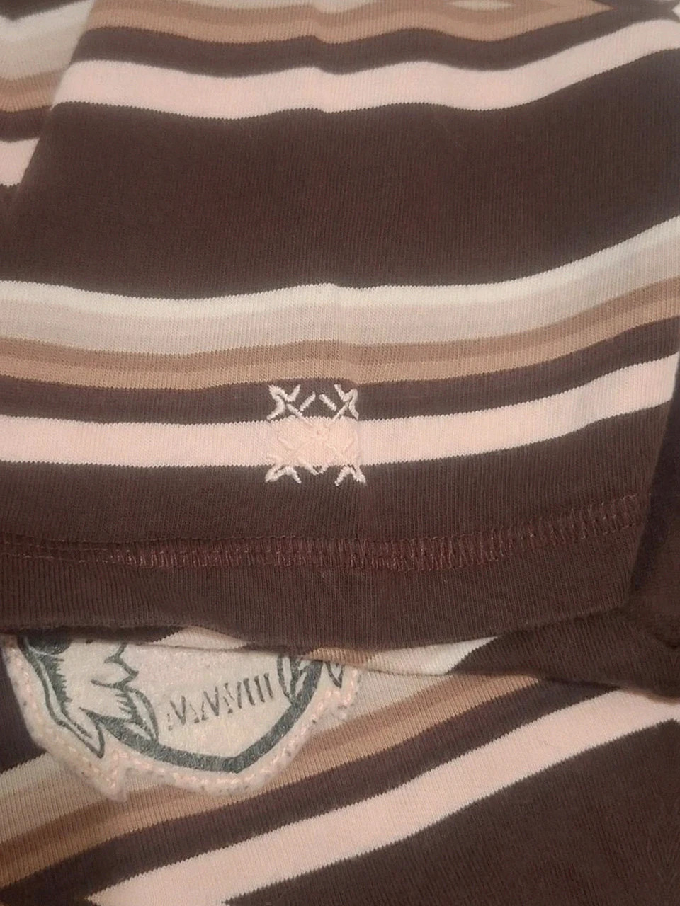 Polo Oxbow Vintage "H7 Rambert" - Marron & Beige Rayé - Collection 07 - Taille M – Oxbow – taille M 5
