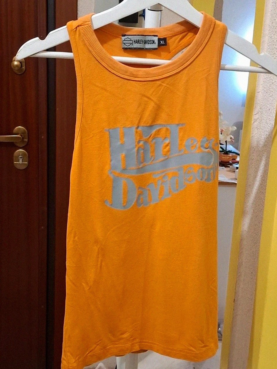 Tank Top / Débardeur Jaune Moutarde Harley-Davidson - Argenté - Taille XL – Harley Davidson – taille XL / 42 / 14 2
