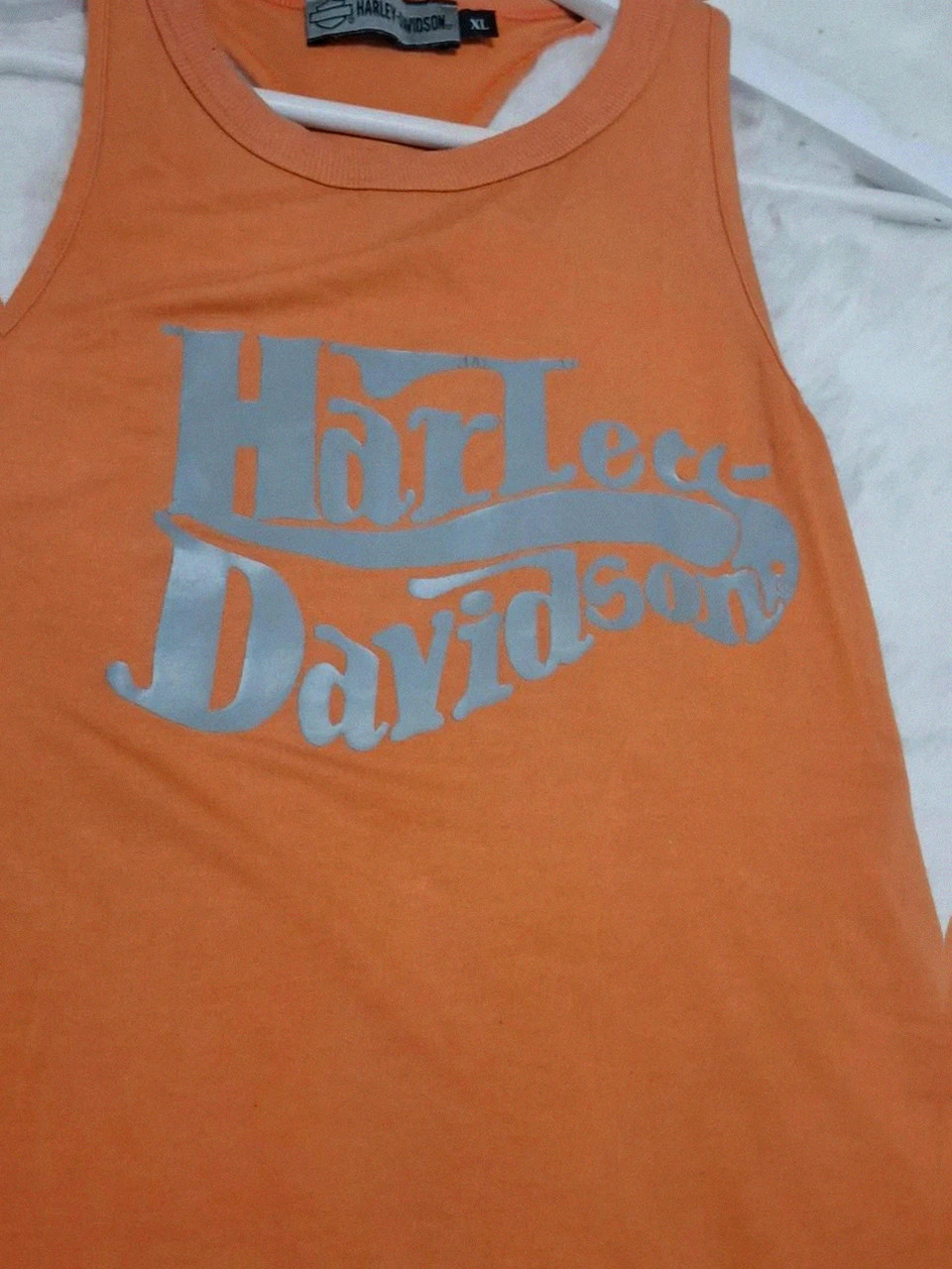 Tank Top / Débardeur Jaune Moutarde Harley-Davidson - Argenté - Taille XL – Harley Davidson – taille XL / 42 / 14 3