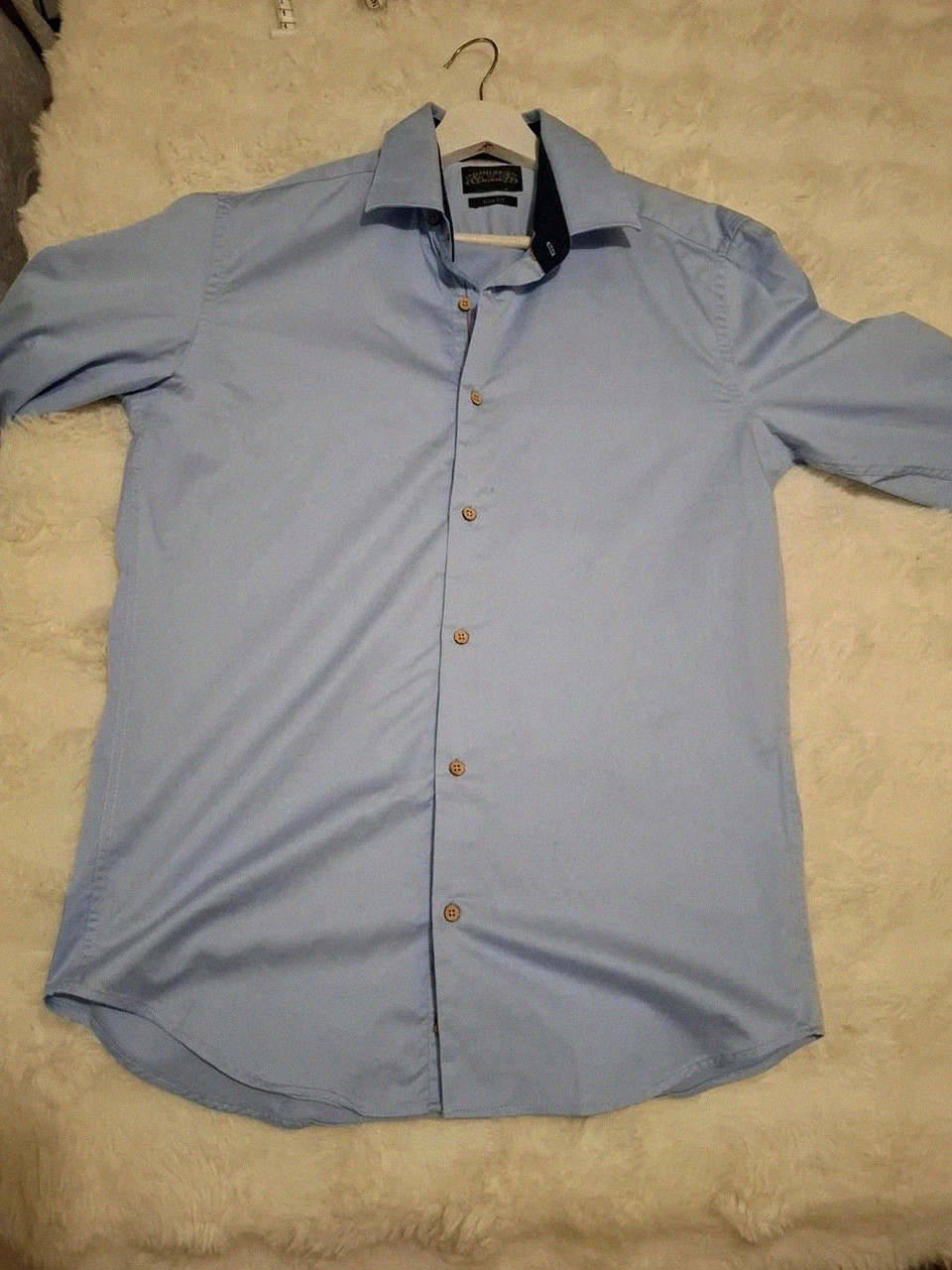 Chemise Bleu Clair Manches Longues Atelier des Créateurs (Slim Fit) - Taille M – Vintage – taille M 2