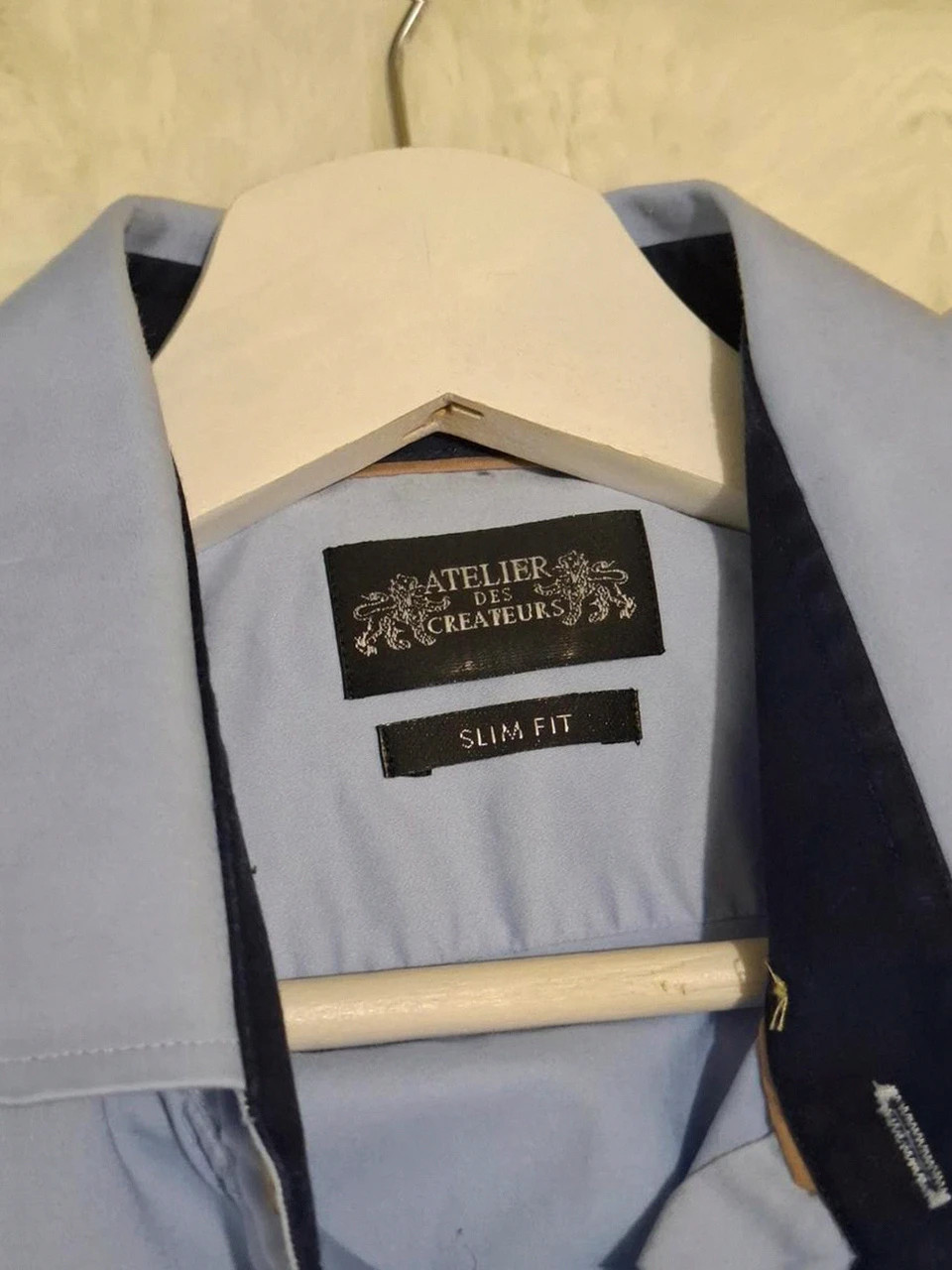 Chemise Bleu Clair Manches Longues Atelier des Créateurs (Slim Fit) - Taille M – Vintage – taille M 3