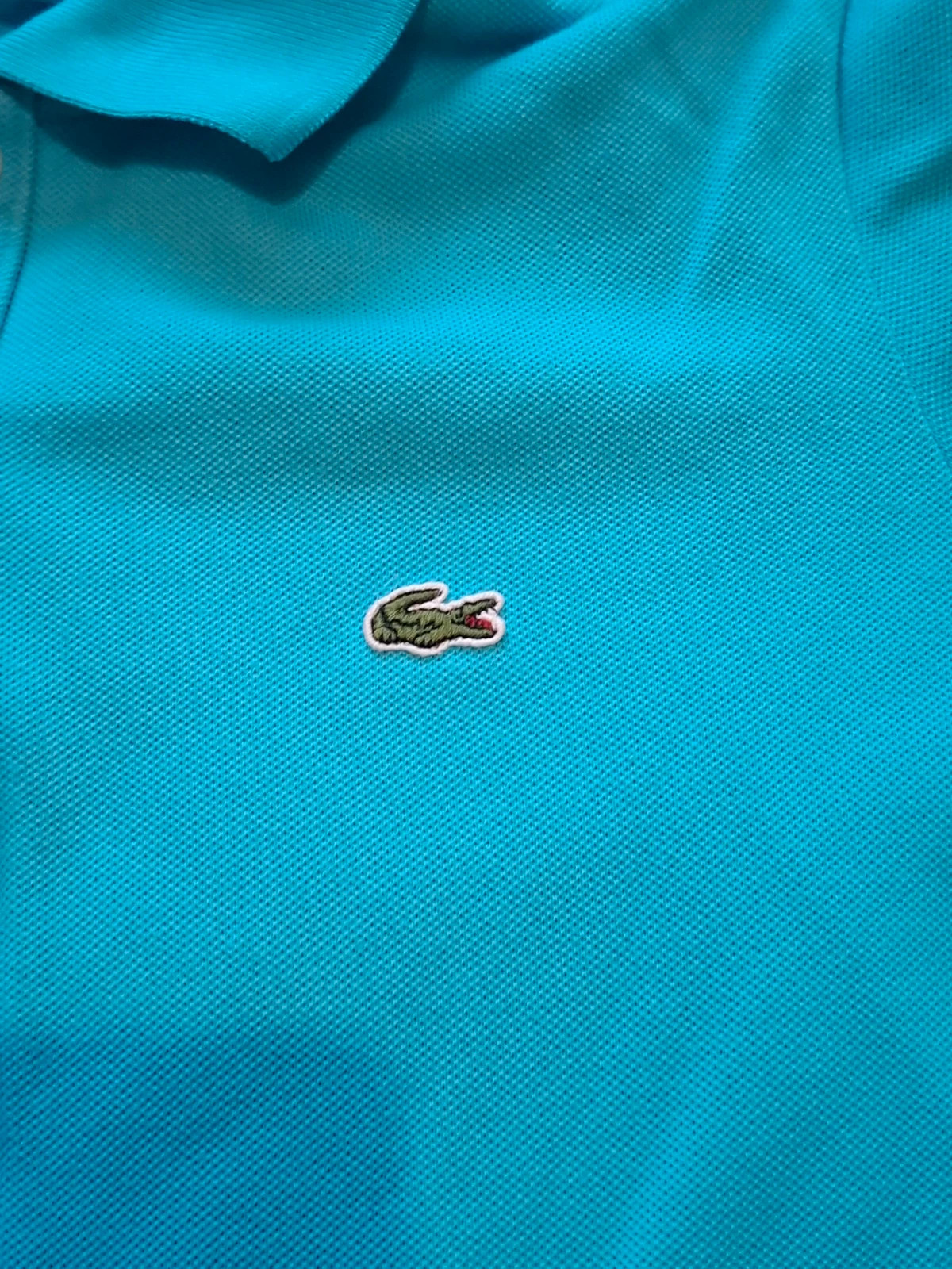Polo Rétro Vintage Bleu Turquoise / Cyan Lacoste T.38 / S – Lacoste – taille M / 38 / 10 2