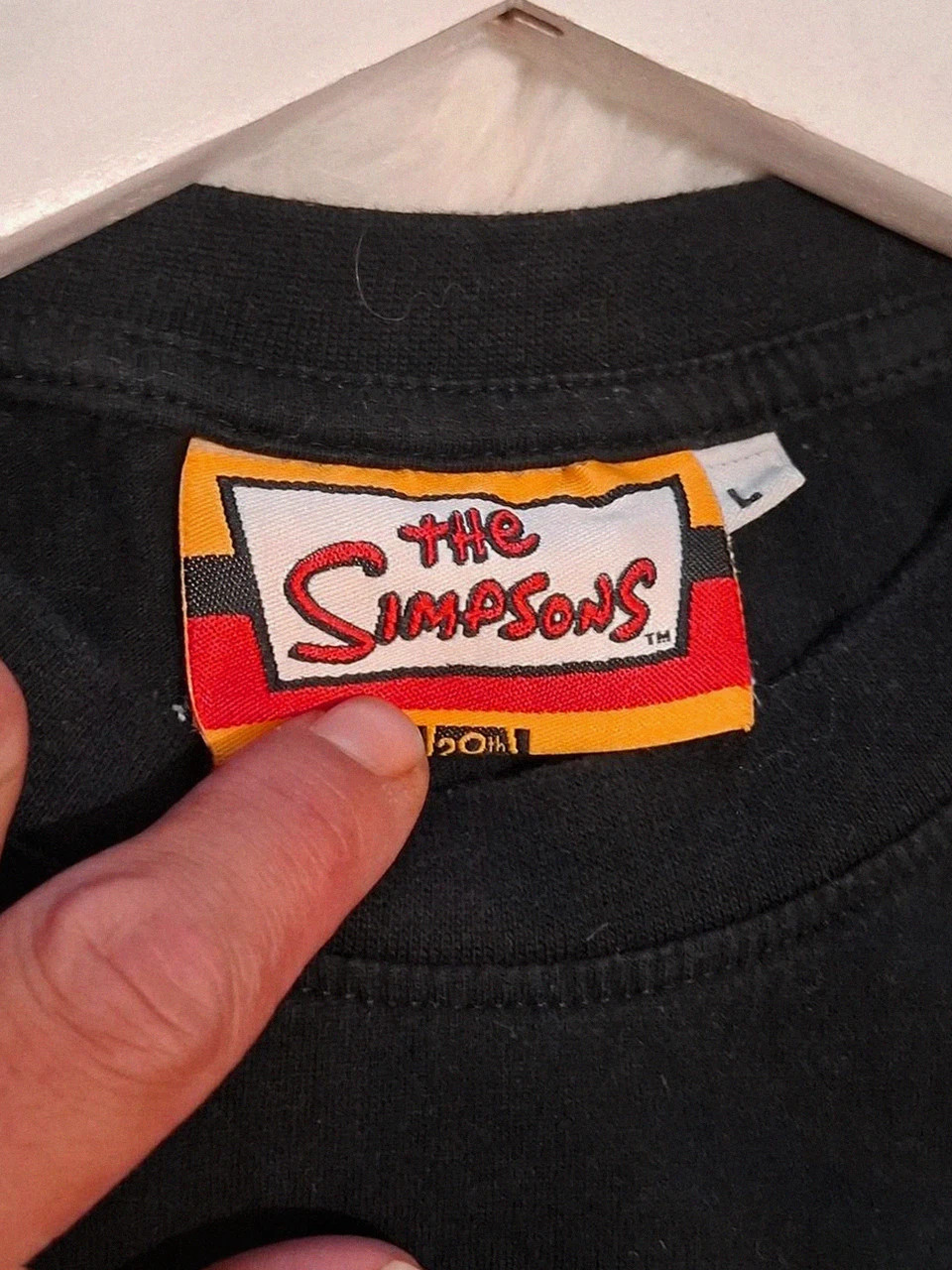 T-shirt Noir Vintage The Simpsons "You Fry It, I'll Eat It" - Collection 2007 - Taille L – The Simpsons – taille L 4