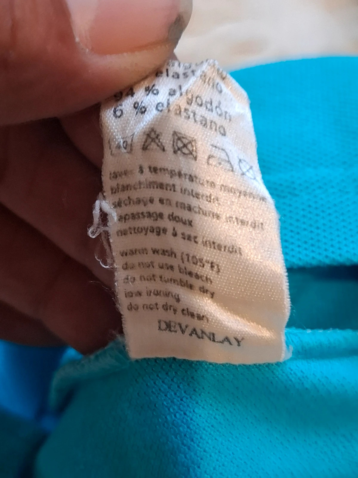 Polo Rétro Vintage Bleu Turquoise / Cyan Lacoste T.38 / S – Lacoste – taille M / 38 / 10 5