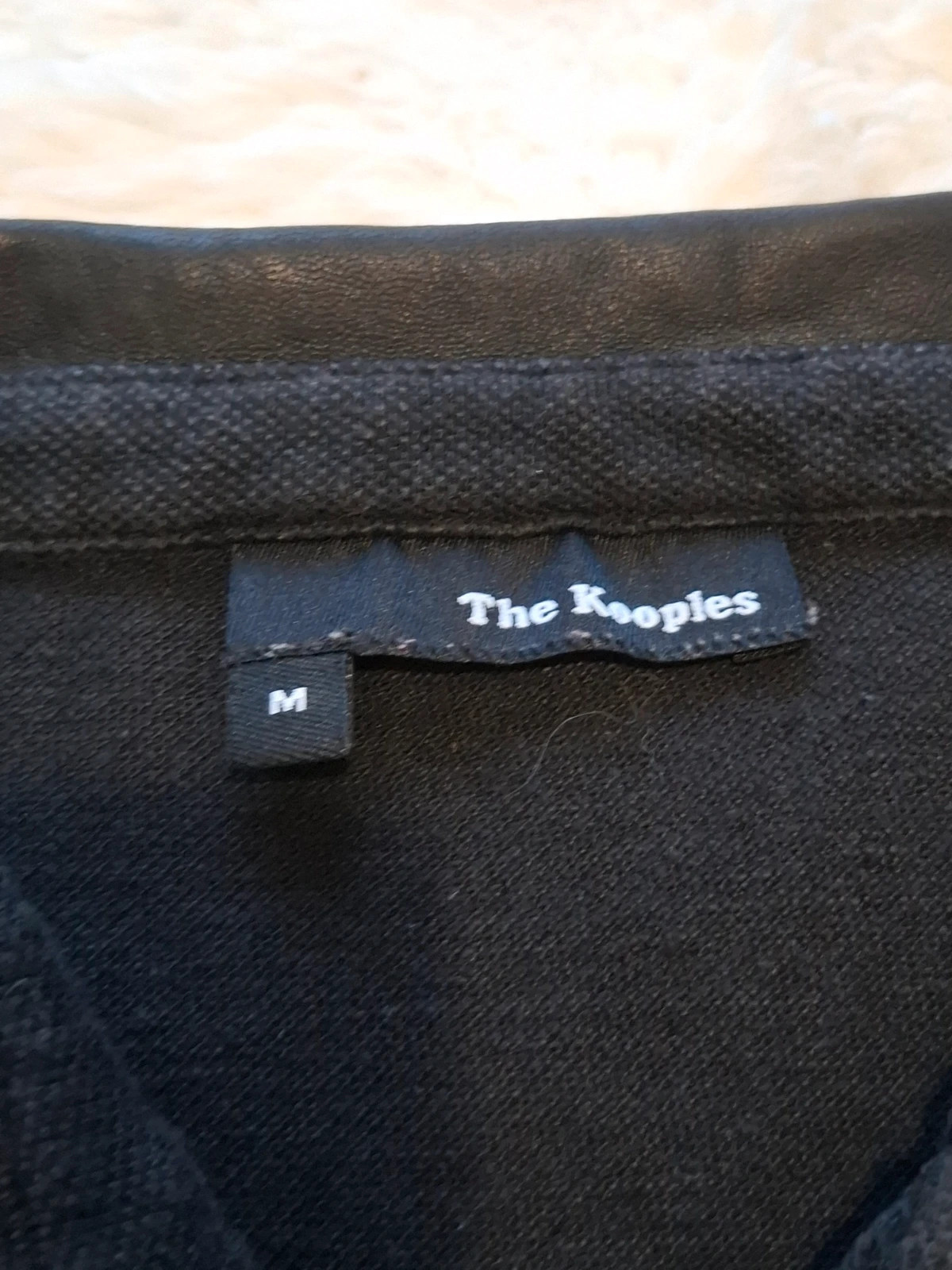 Polo Rétro Vintage Noir Col en Cuir The Kooples T.M / S-M – The Kooples – taille M 2