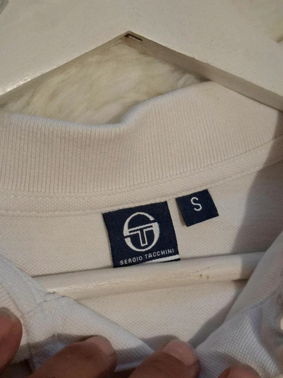Sergio Tacchini Polo Blanc - Vintage Broderie - Taille S – Sergio Tacchini – taille S 4