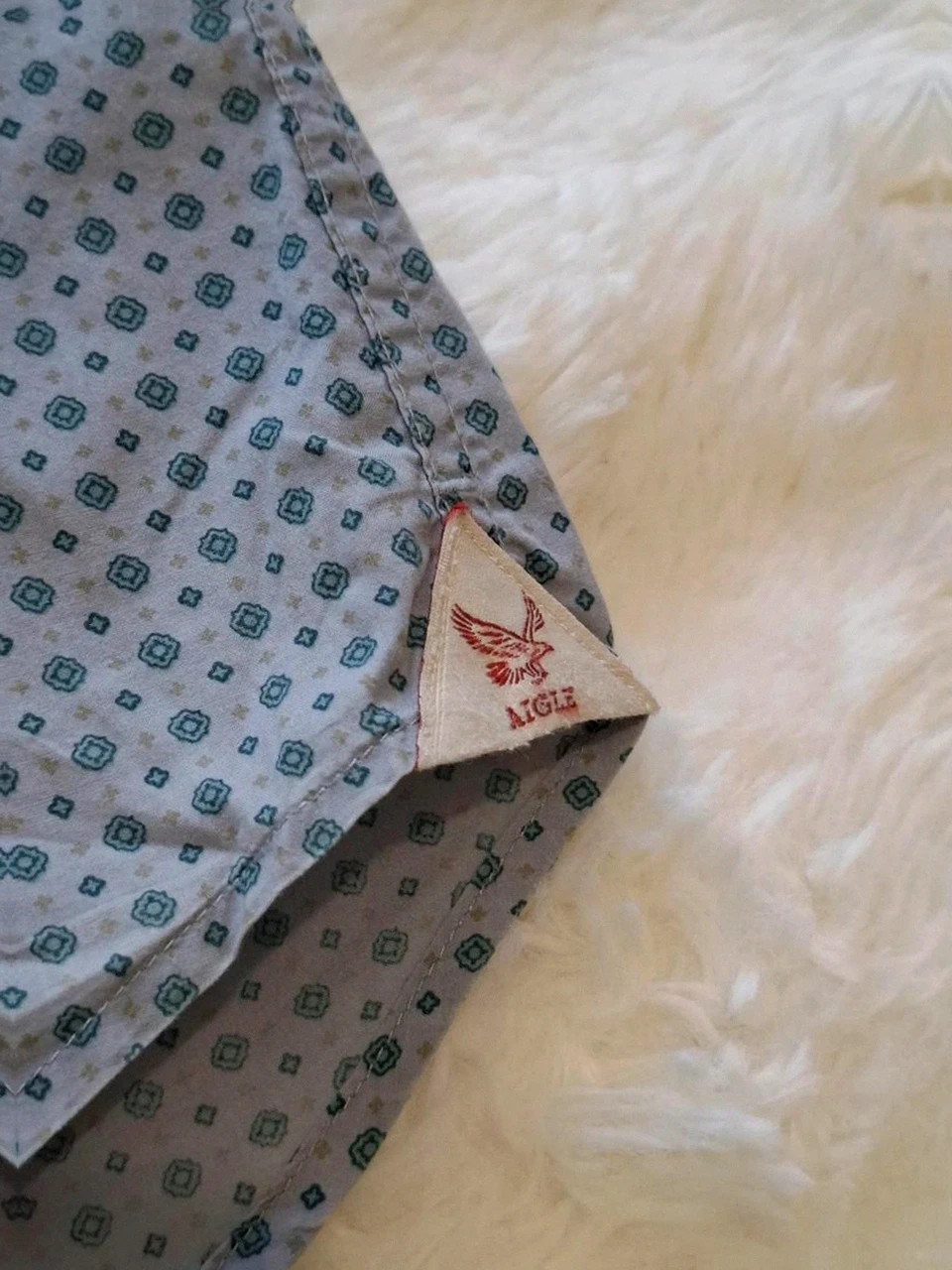 Chemise Imprimé Géométrique Manches Longues Aigle - Ajustée - Taille M – Aigle – taille M 4