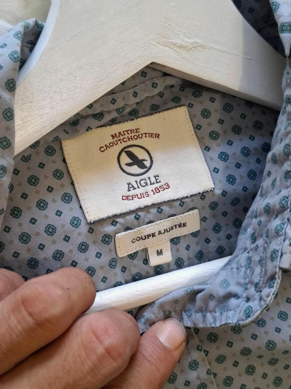 Chemise Imprimé Géométrique Manches Longues Aigle - Ajustée - Taille M – Aigle – taille M 5