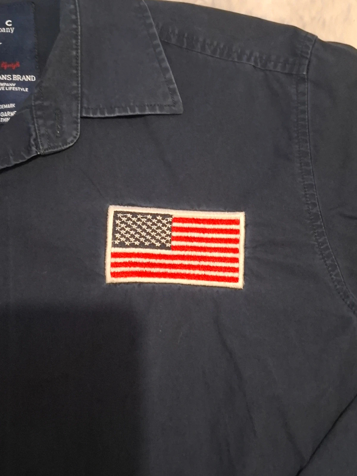 Chemise Manches Longues Bleu Marine "Izac Americano" T.M / S-M – IZAC – taille M 2