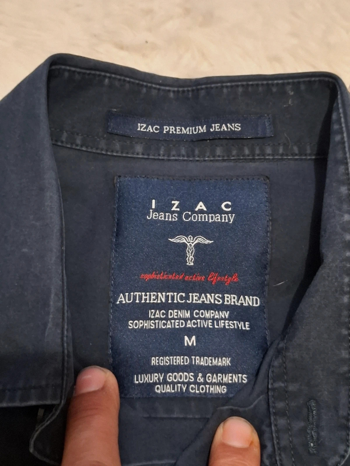 Chemise Manches Longues Bleu Marine "Izac Americano" T.M / S-M – IZAC – taille M 4
