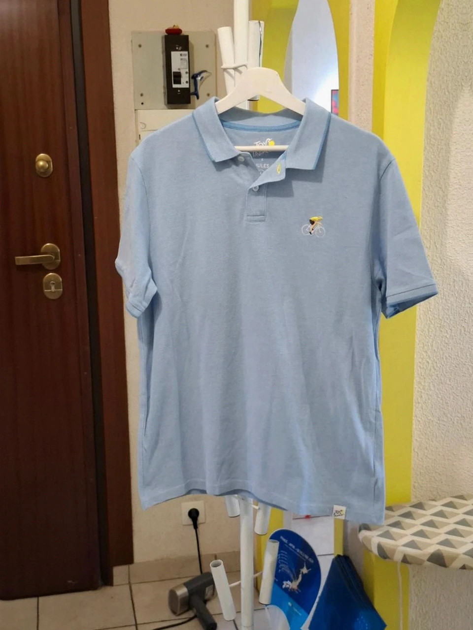 Polo Bleu Clair x Jules - Tour de France - Broderie Cycliste - Taille L – Jules – taille L 2