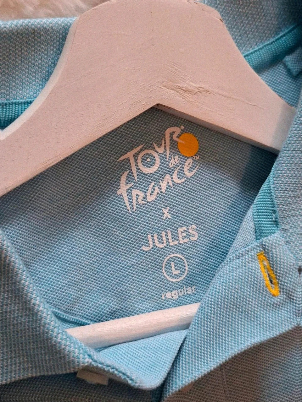 Polo Bleu Clair x Jules - Tour de France - Broderie Cycliste - Taille L – Jules – taille L 5