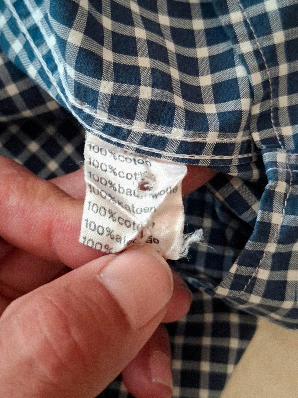 Chemise Lacoste à Carreaux - Manches courtes - Bleu Marine & Blanc - Taille 42 – Lacoste – taille 42 cm 5