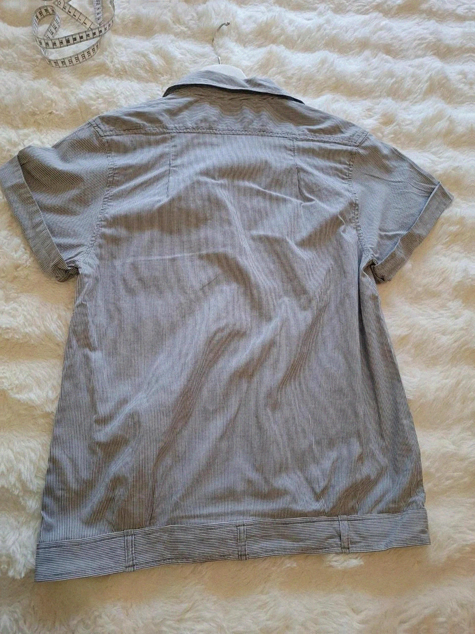 Chemise Rayée Manches Courtes Comptoir des Cotonniers - Gris & Blanc - Taille 36 – Comptoir des Cotonniers – taille S / 36 / 8 5