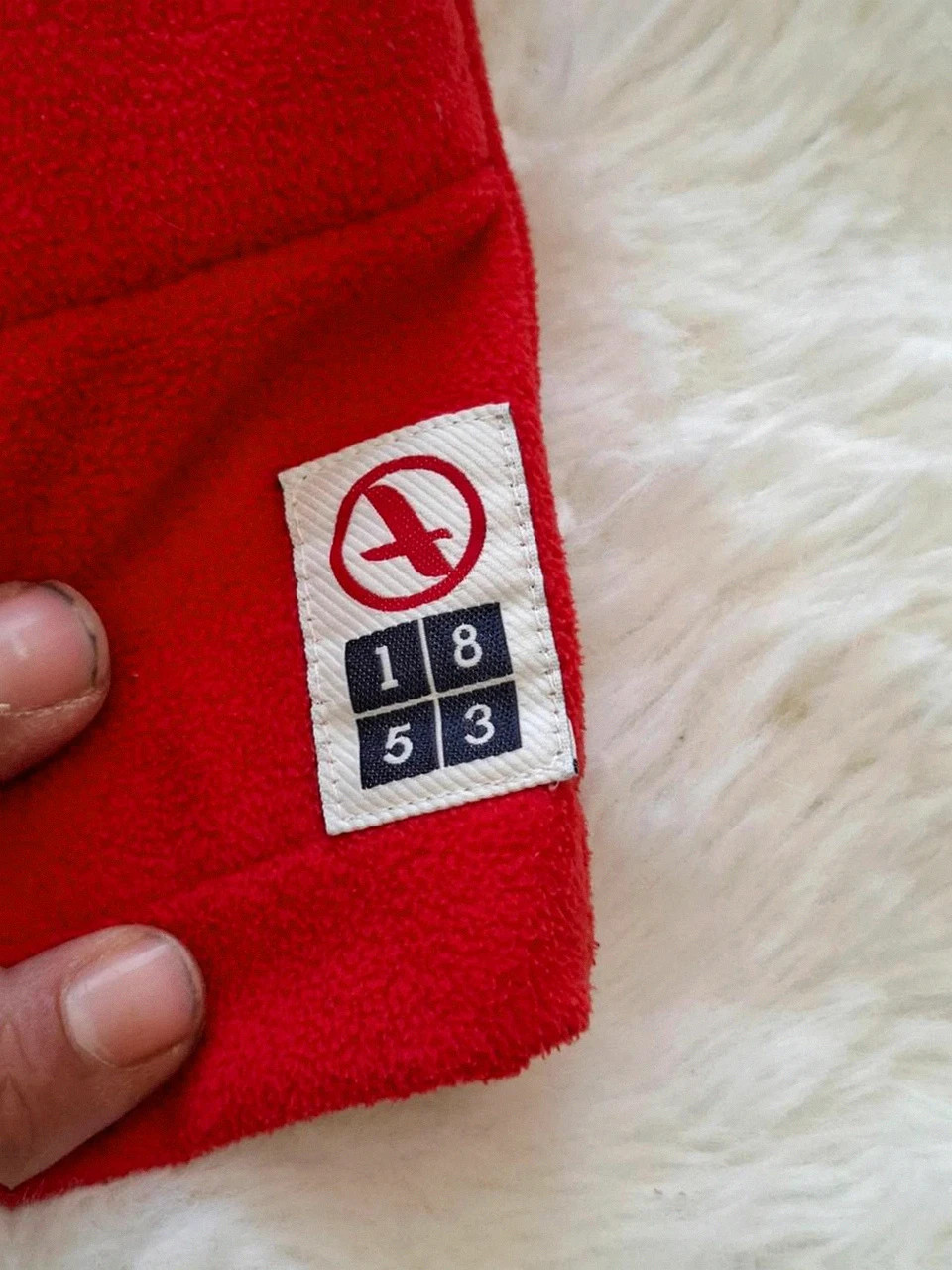 Veste Aigle Polaire Zippée - Rouge - Col Montant - Taille 40 (M) – Aigle – taille L / 40 / 12 3
