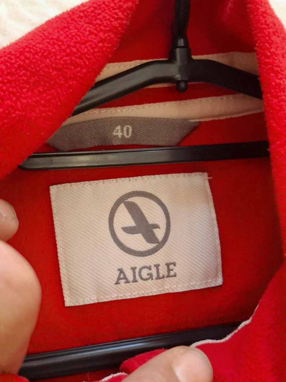 Veste Aigle Polaire Zippée - Rouge - Col Montant - Taille 40 (M) – Aigle – taille L / 40 / 12 2