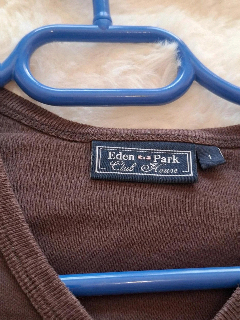 T-shirt Marron Eden Park Club House - Manches Longues - Taille 1 (S) – Eden Park – taille S / 36 / 8 4