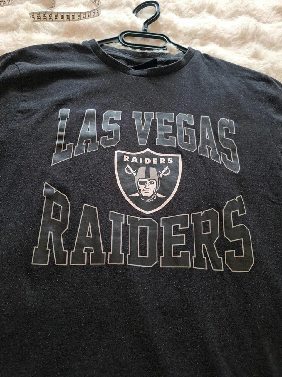 T-shirt Gris Chiné / Noir NFL Las Vegas Raiders New Era - Manches Courtes - Taille M – New Era – taille M 3