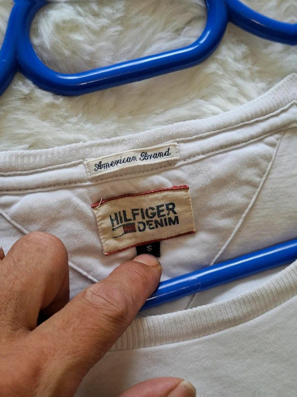 T-shirt Blanc Imprimé Hilfiger Denim - Skyline & Étoile - Manches courtes - Taille S – Tommy Hilfiger – taille S 4