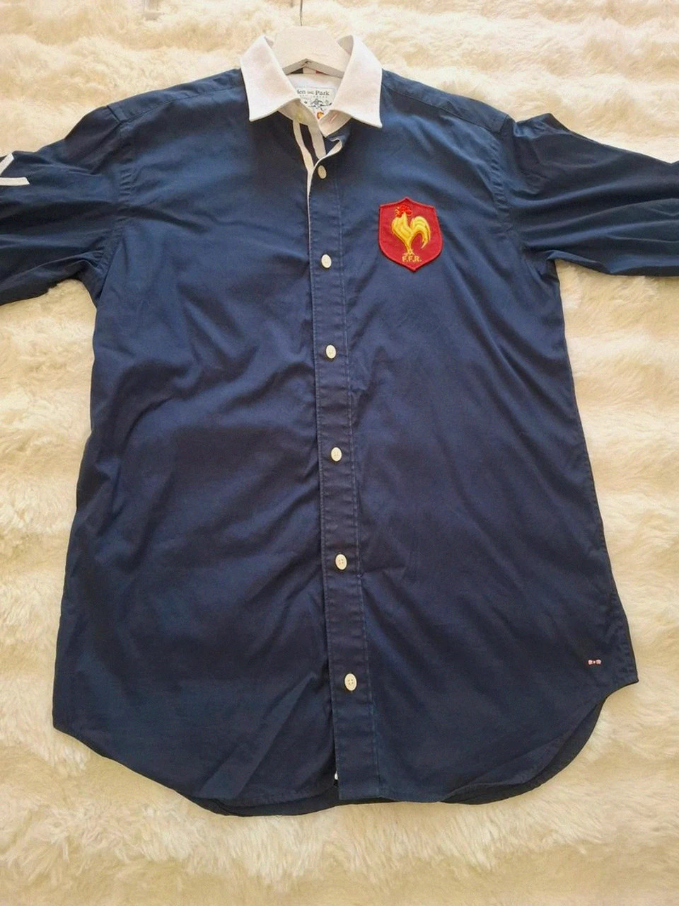 Chemise XV de France Officielle / Eden Park - Bleu Marine et Blanc - Taille S – Eden Park – taille S 2