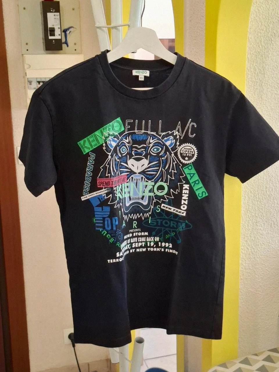 T-shirt Noir Imprimé Kenzo Paris - Graphisme Tigre "Mind Storm" - Taille XS – Kenzo – taille XS 2