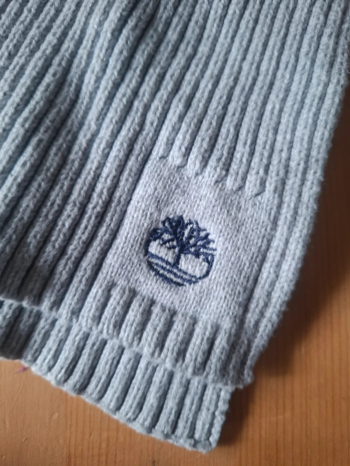 Écharpe Timberland enfant - Grise en maille côtelée 100% Coton – Timberland 2