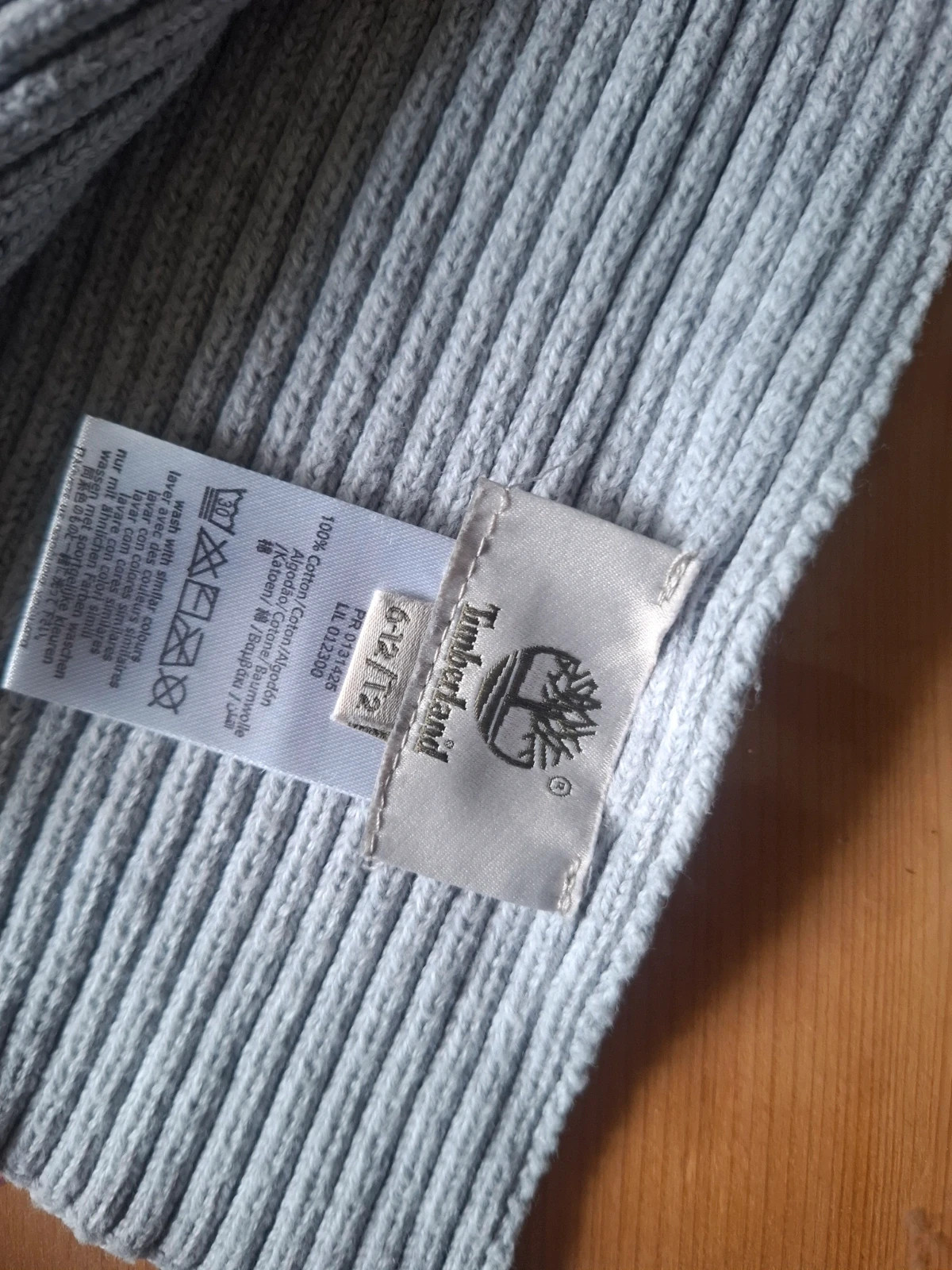 Écharpe Timberland enfant - Grise en maille côtelée 100% Coton – Timberland 3