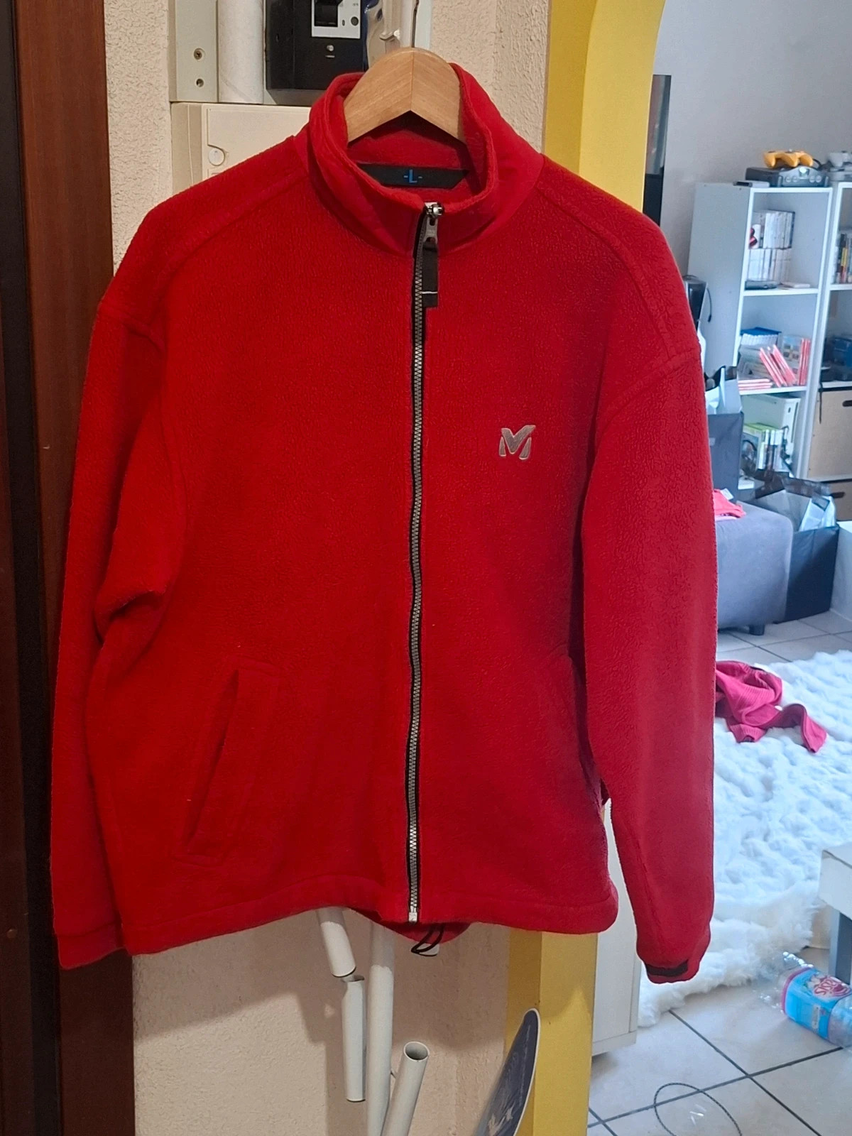 Veste Polaire Rétro Vintage Rouge Polartec Millet T.L / L-XL