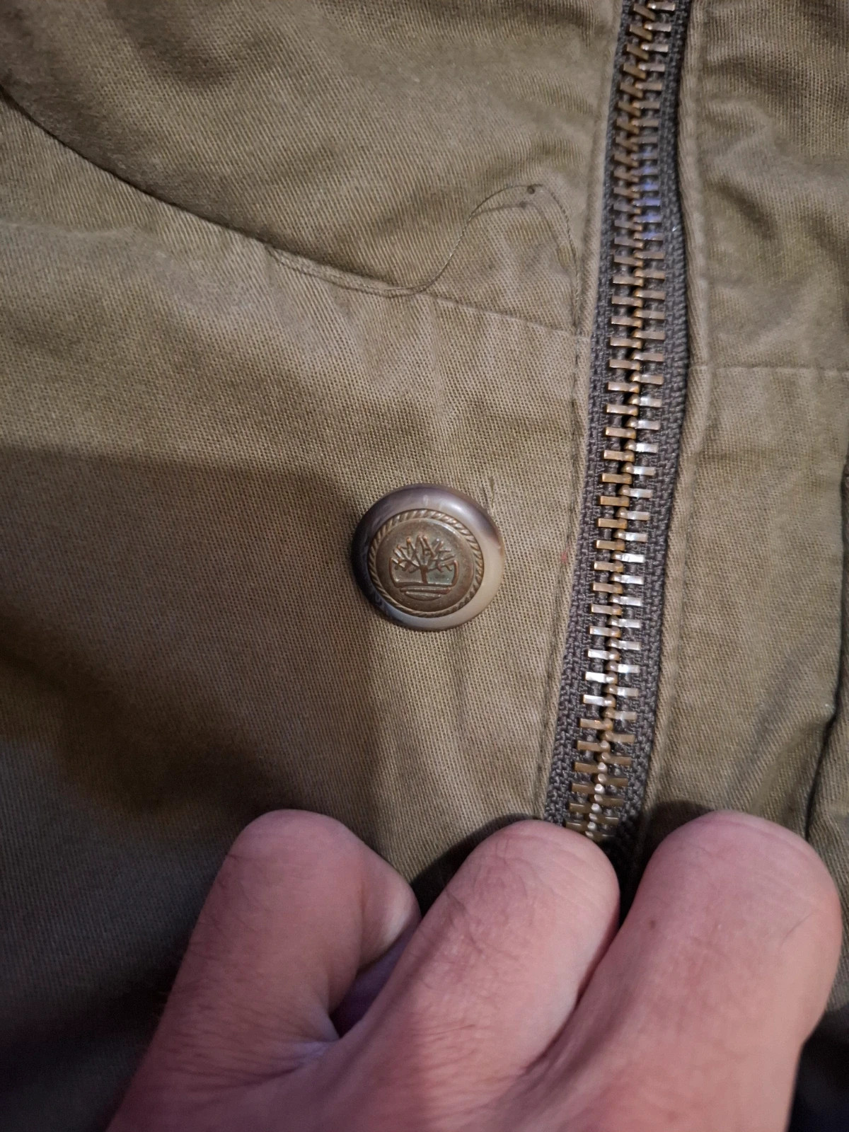 Veste / Parka Rétro Vintage Militaire / Casual Kaki Timberland Weathergear T.M / M – Timberland – taille M 4