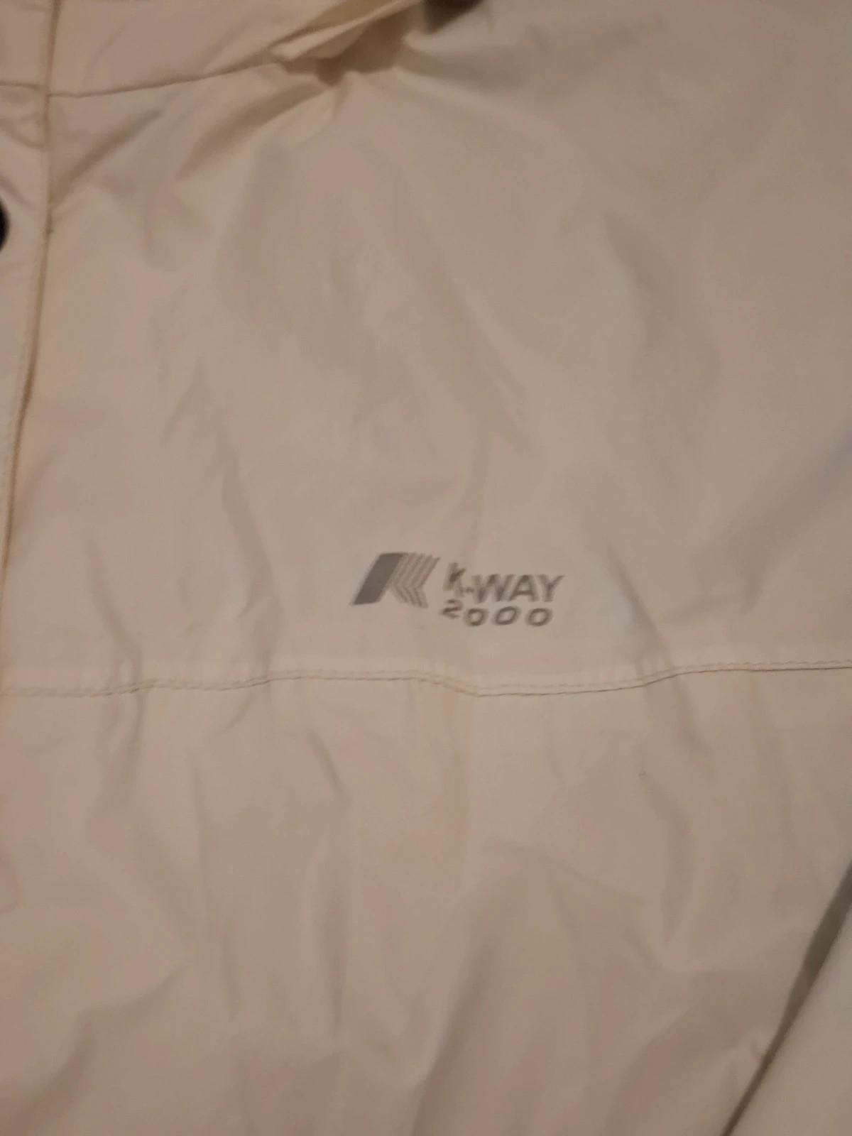 Veste / Coupe-vent Rétro Vintage Imperméable K-Way 2000 Blanc / Crème T.L / L-XL – K-Way – taille L 3