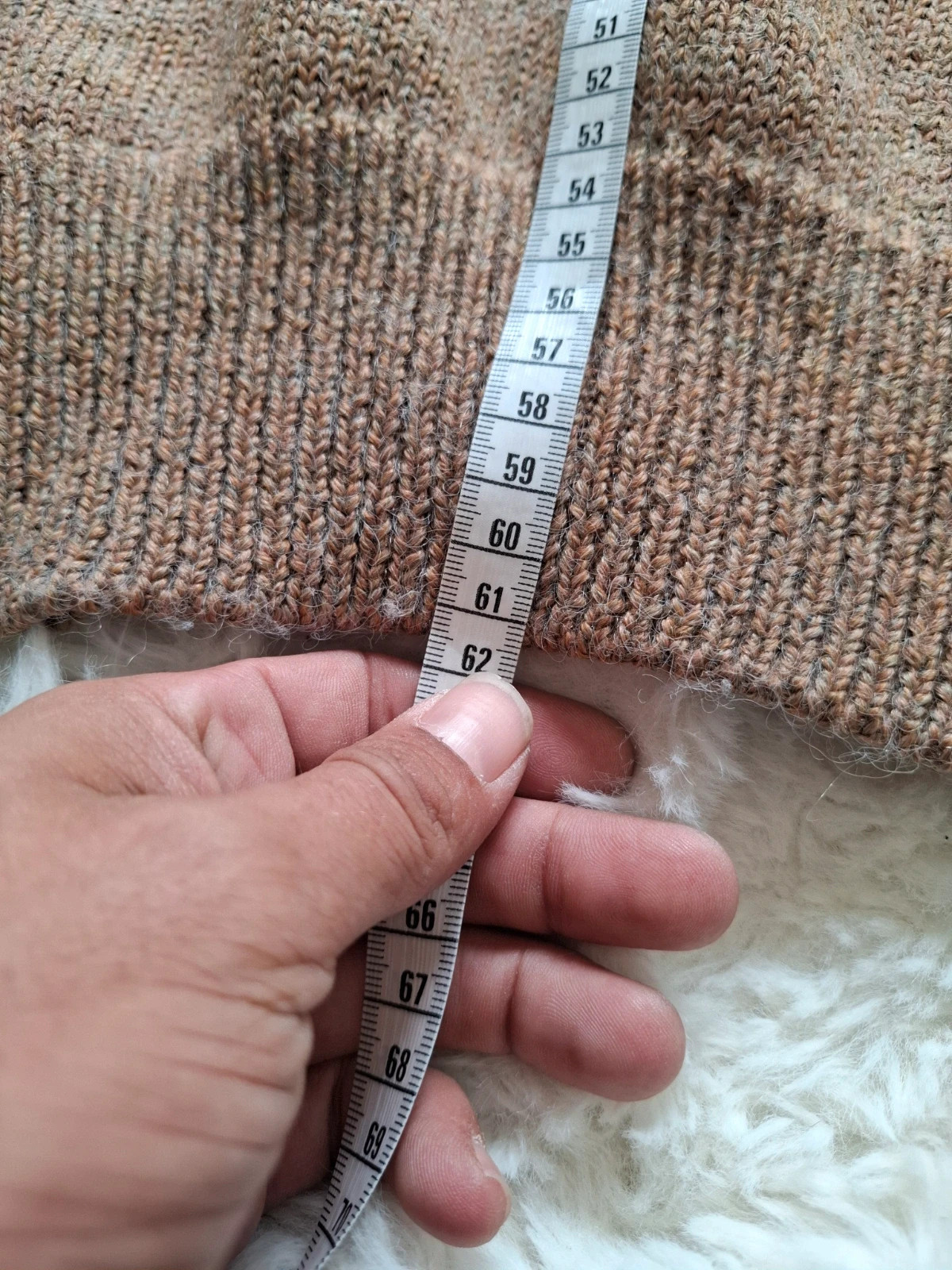 Pull Rétro Vintage Années 80-90 / Pull-over Maille Col V Marron Chiné T.L / L – Vintage – taille L 4