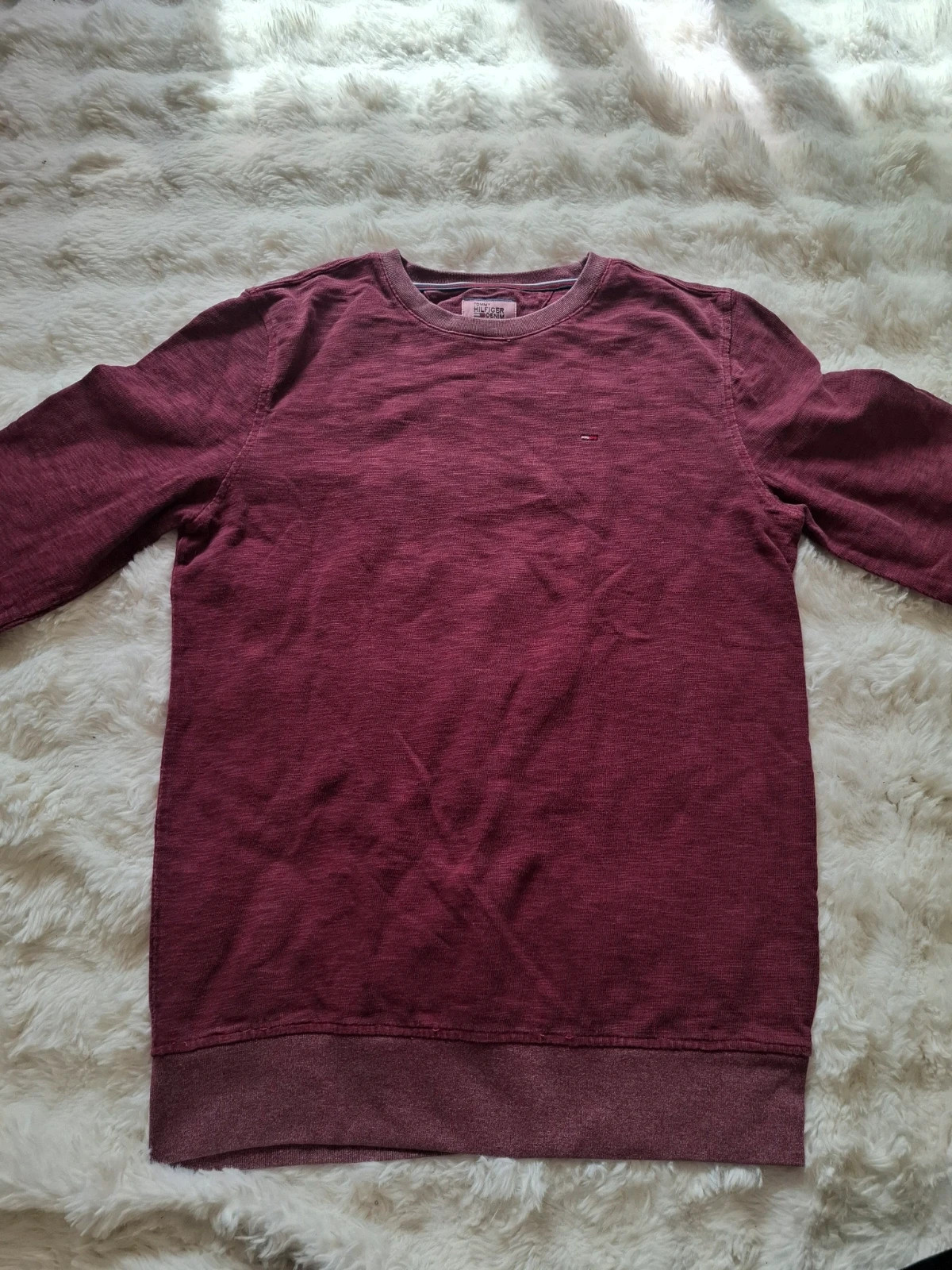 Pull / Pull-over Effet Délavé Tommy Hilfiger Denim Bordeaux T.M / M – Tommy Hilfiger – taille M 2