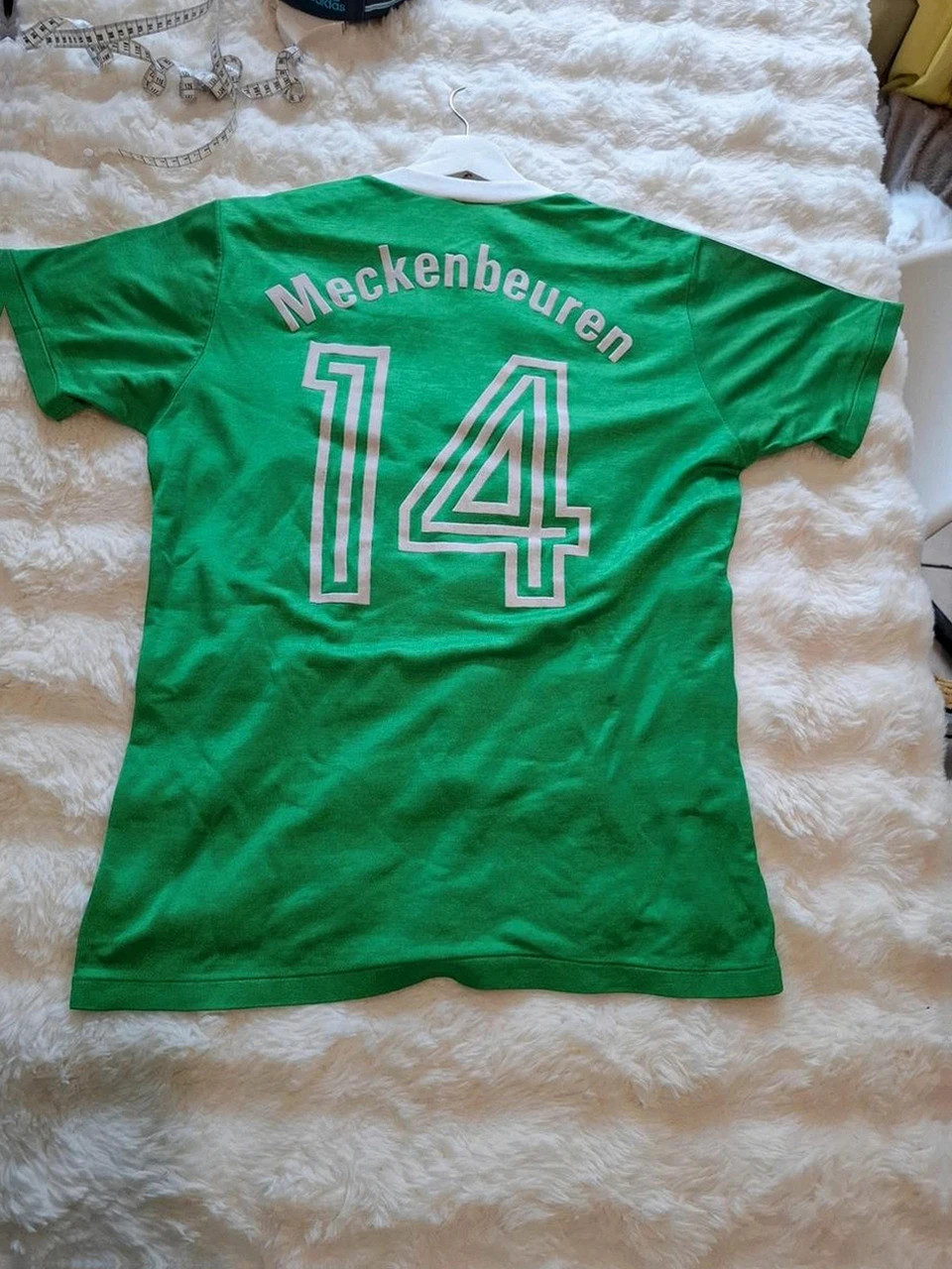 Maillot Vintage de Football Adidas - Vert - Meckenbeuren & Sponsor Mathis Baubetreuung - Taille M – adidas – taille M 5