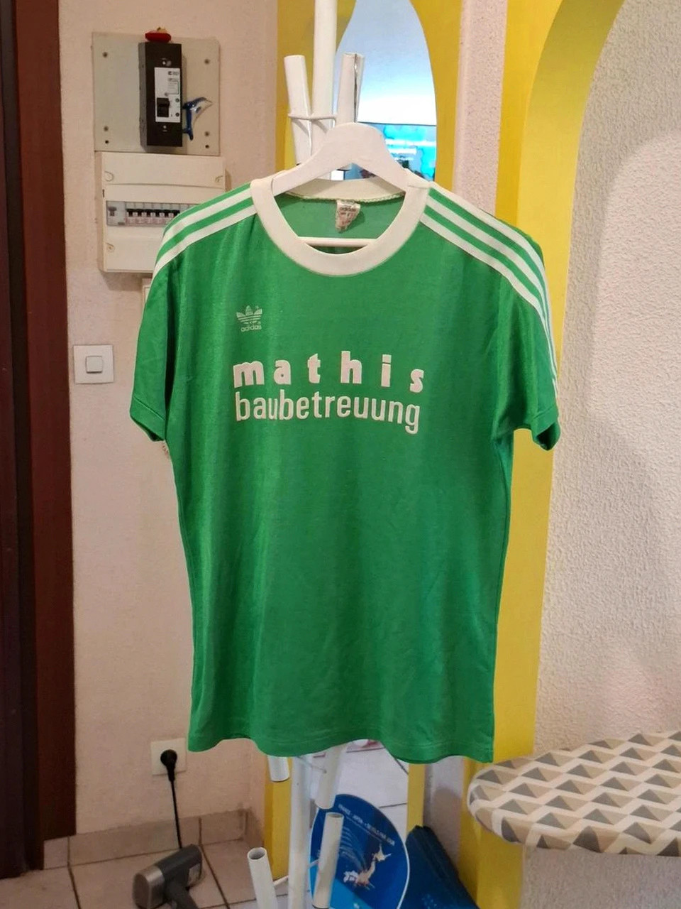 Maillot Vintage de Football Adidas - Vert - Meckenbeuren & Sponsor Mathis Baubetreuung - Taille M