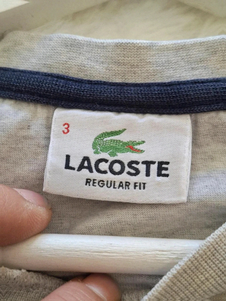T-shirt Gris chiné Lacoste - Regular Fit - Taille 3 (équivalent S/M) – Lacoste – taille S 5