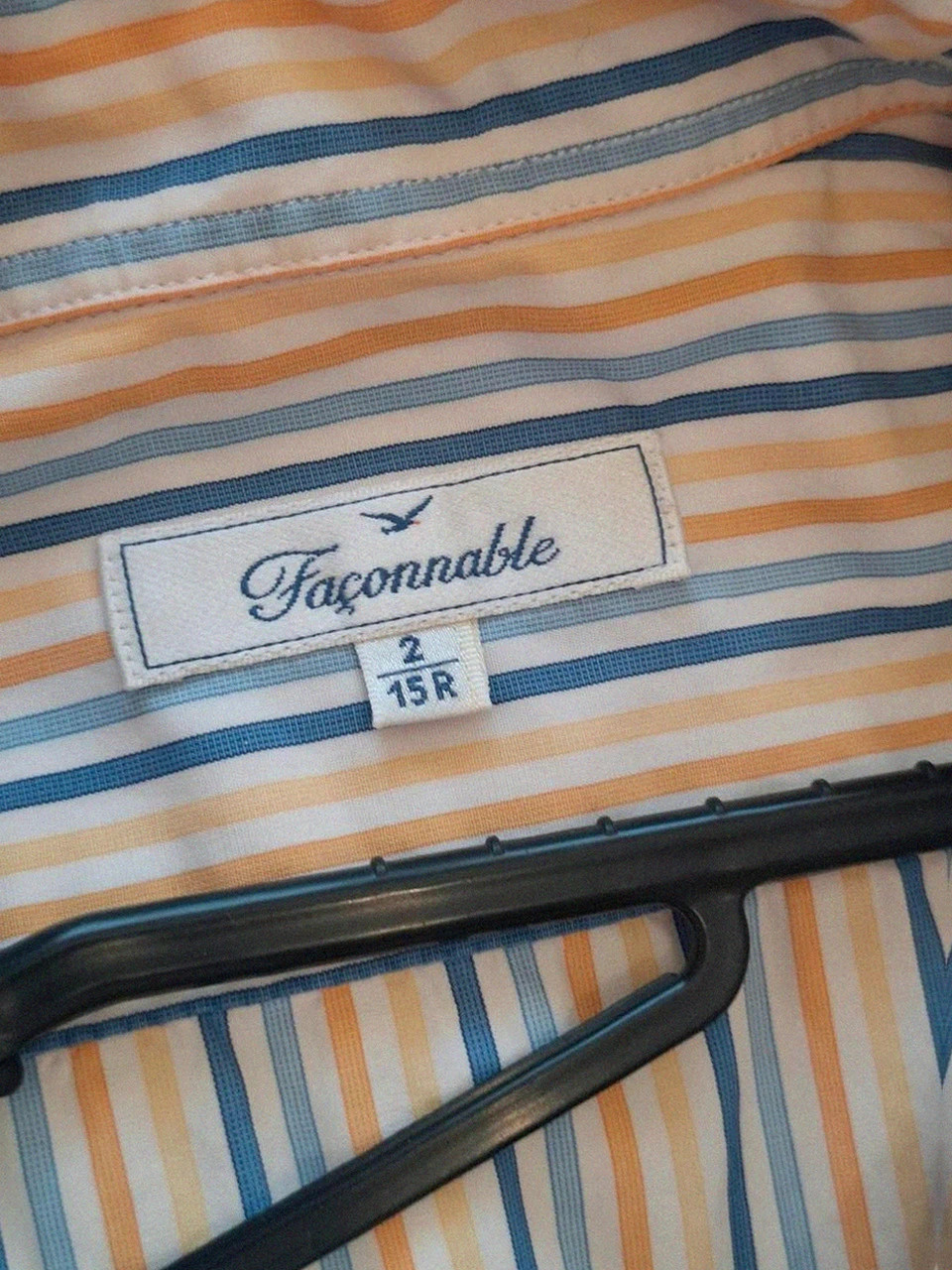 Chemise Façonnable Vintage Manches Courtes - Rétro Rayures - Taille 2 / 15R (S/M) – Façonnable – taille M 4
