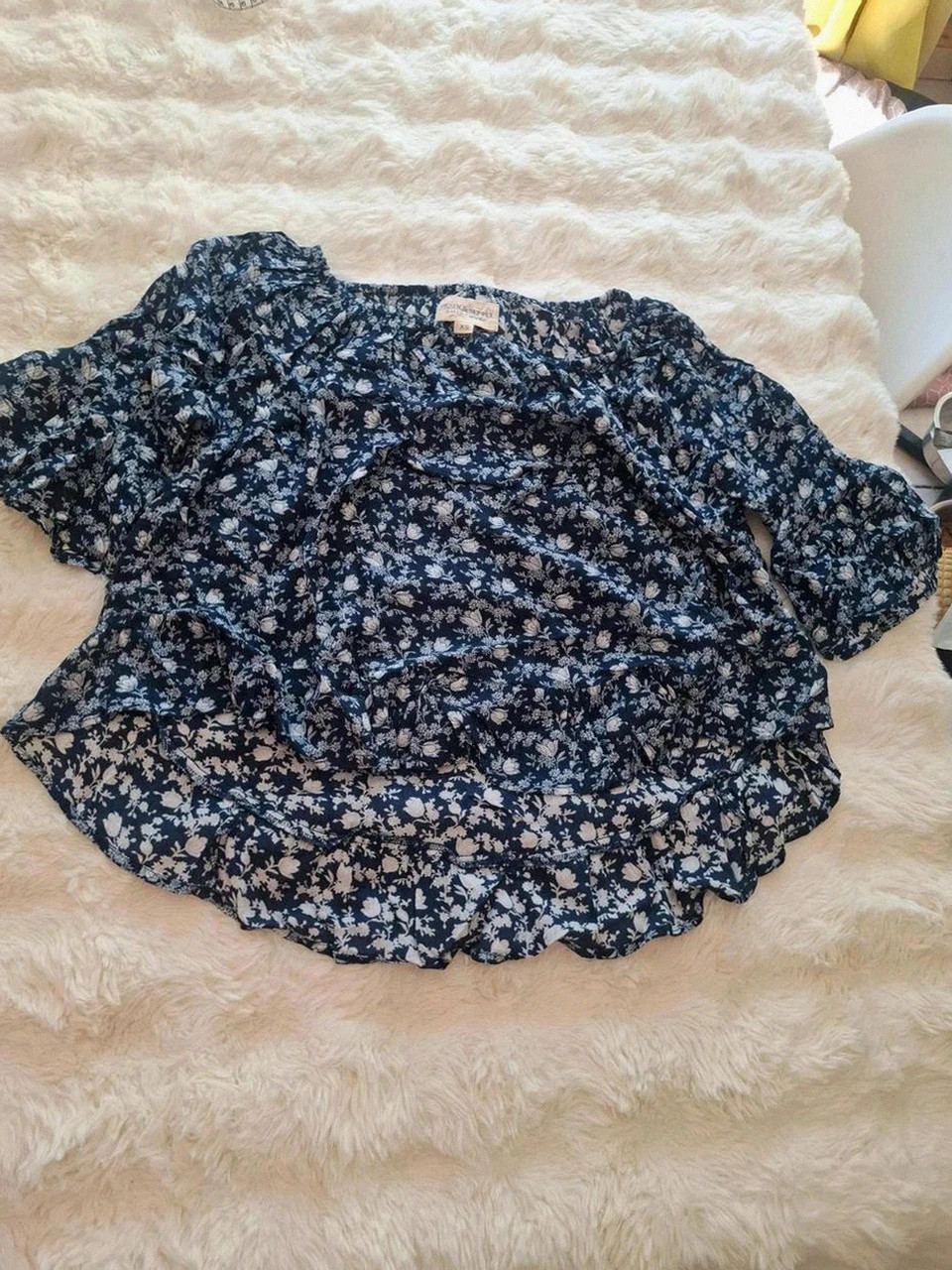 Fleuri Crop Top Denim & Supply Ralph Lauren - Bleu & Blanc - Taille XS – Ralph Lauren – taille XS / 34 / 6 2