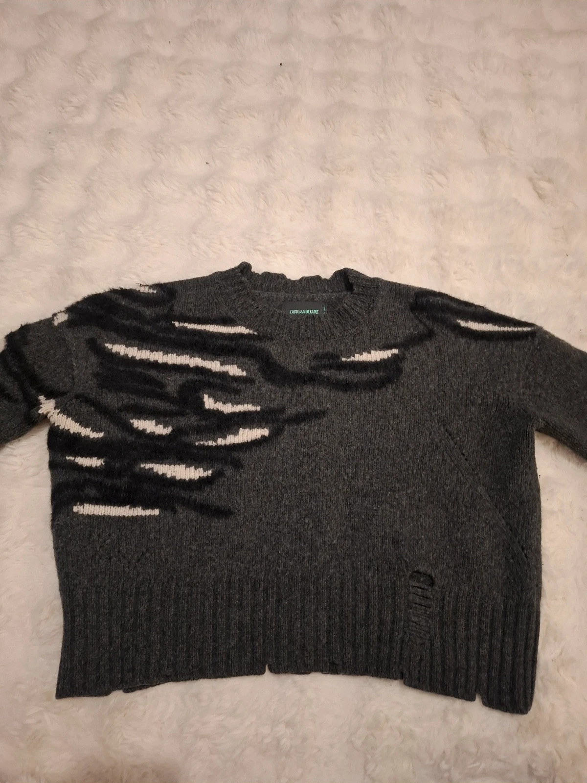 Pull Crop Boxy / Maille Graphique Zadig & Voltaire T.S / S – Zadig & Voltaire – taille S / 36 / 8 2