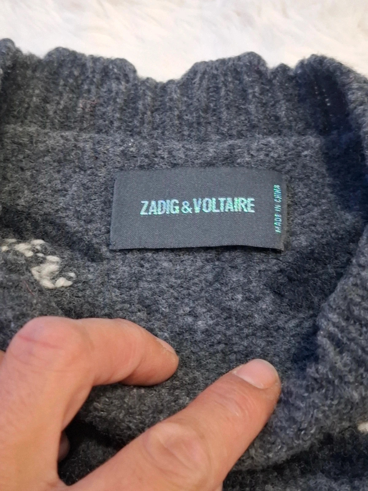 Pull Crop Boxy / Maille Graphique Zadig & Voltaire T.S / S – Zadig & Voltaire – taille S / 36 / 8 5