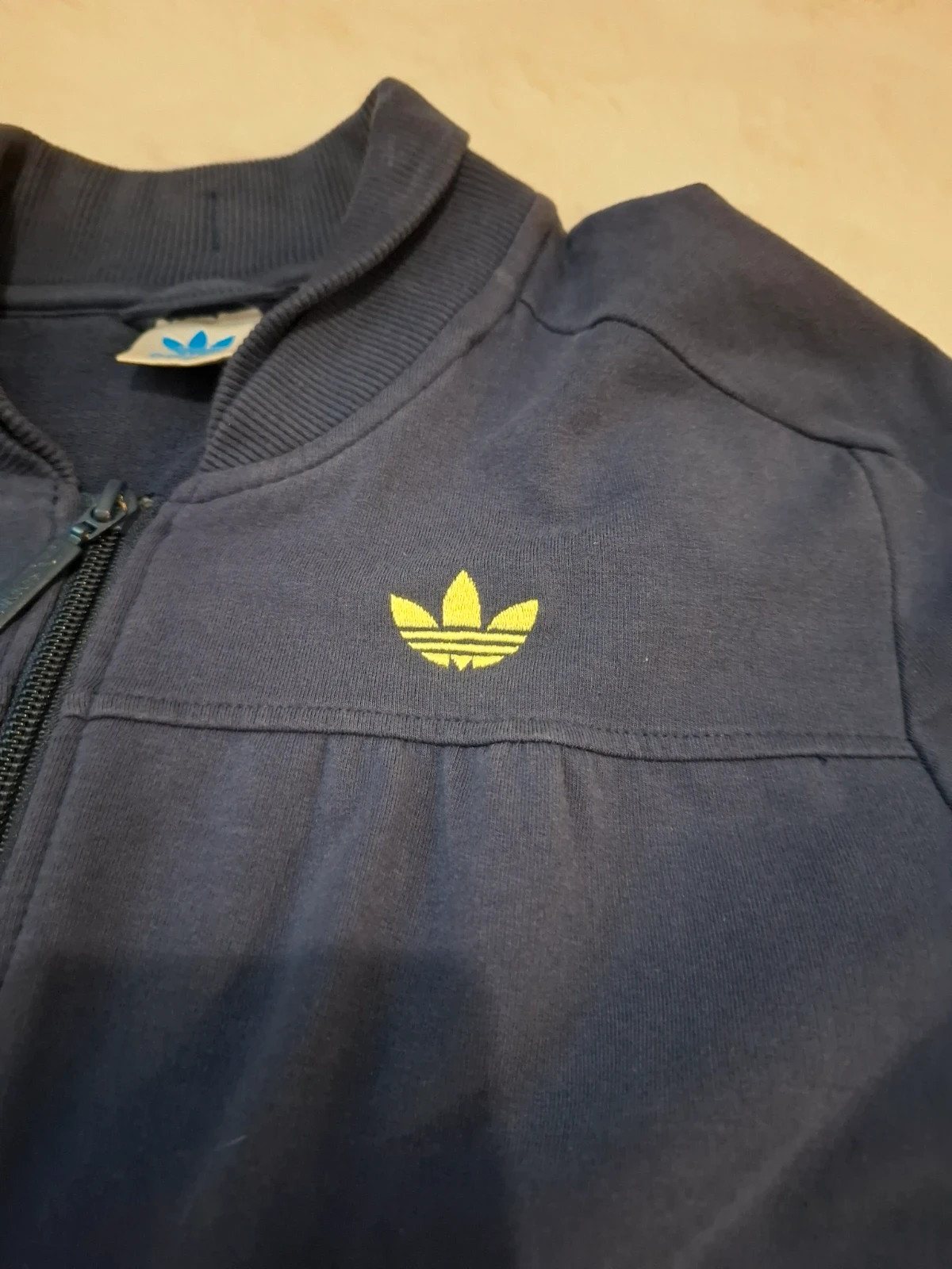 Veste / Sweat Zippé Adidas Originals Bleu Marine & Jaune T.38 / M – adidas – taille M 3