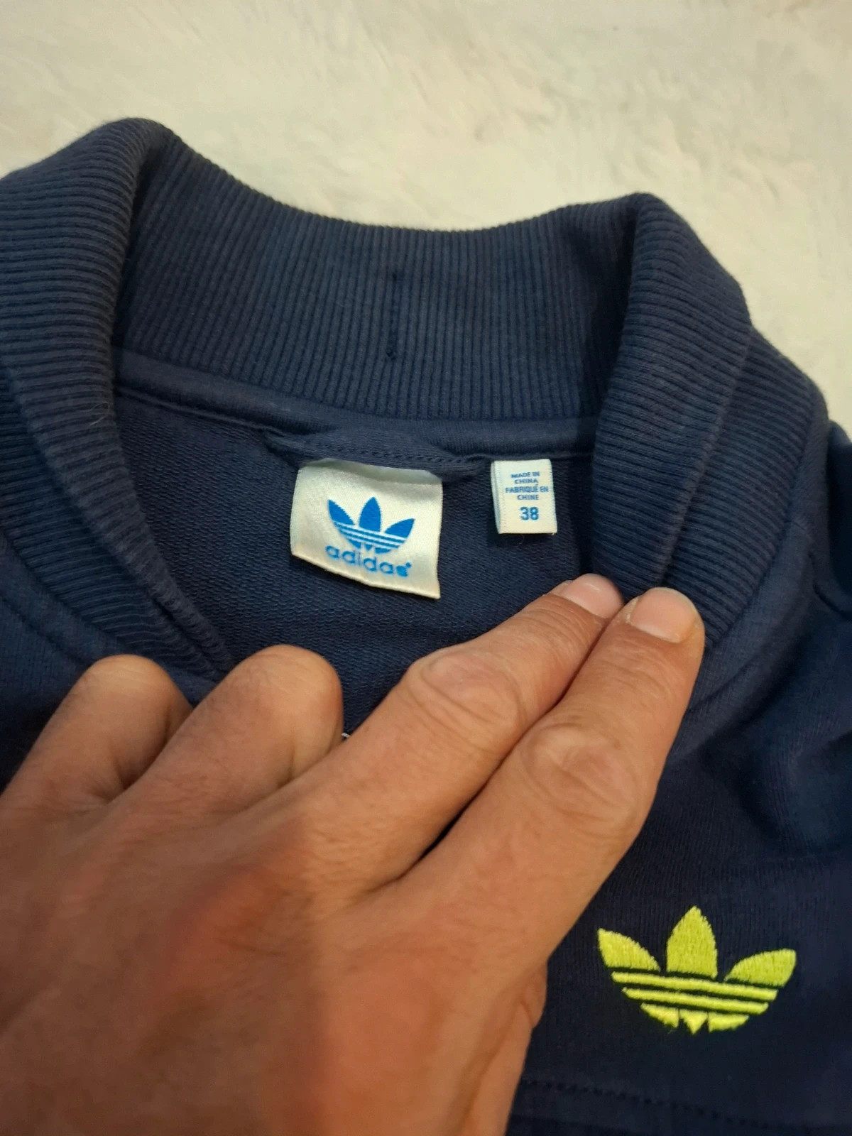 Veste / Sweat Zippé Adidas Originals Bleu Marine & Jaune T.38 / M – adidas – taille M 4