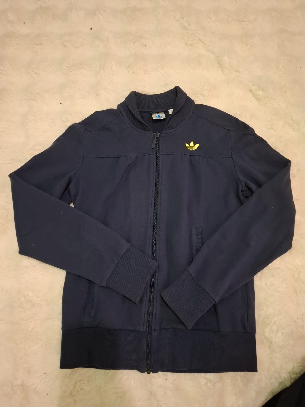 Veste / Sweat Zippé Adidas Originals Bleu Marine & Jaune T.38 / M – adidas – taille M 2