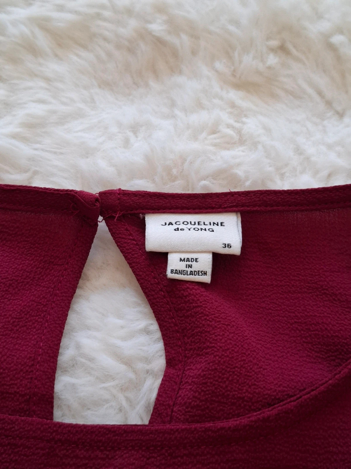 Blouse / Top Manches 3/4 Jacqueline de Yong Bordeaux T.36 / S – Jacqueline de Yong – taille S / 36 / 8 2