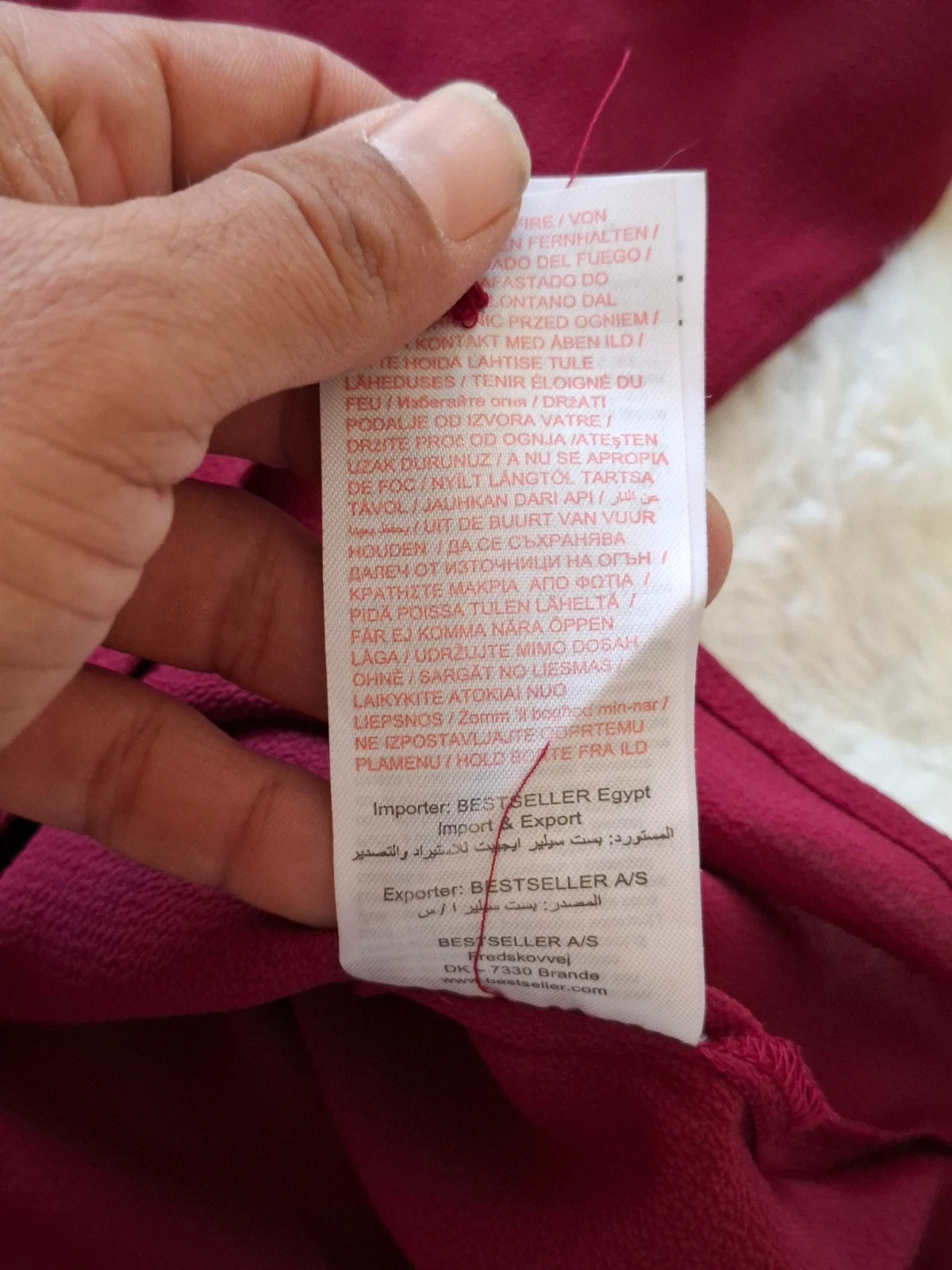 Blouse / Top Manches 3/4 Jacqueline de Yong Bordeaux T.36 / S – Jacqueline de Yong – taille S / 36 / 8 4